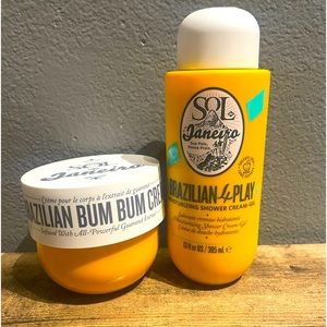 Sol de Janeira bum bum cream and Brazilian 4 Play Moisturizing Shower Cream-Gel